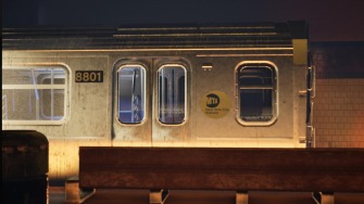 Rendered subway train side view